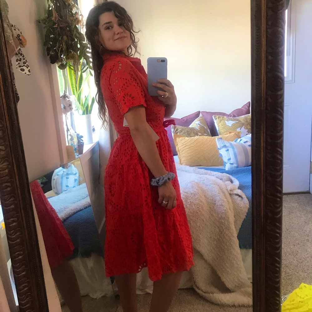 Rachel Parcel Eyelet Shirt Button shirt Dress